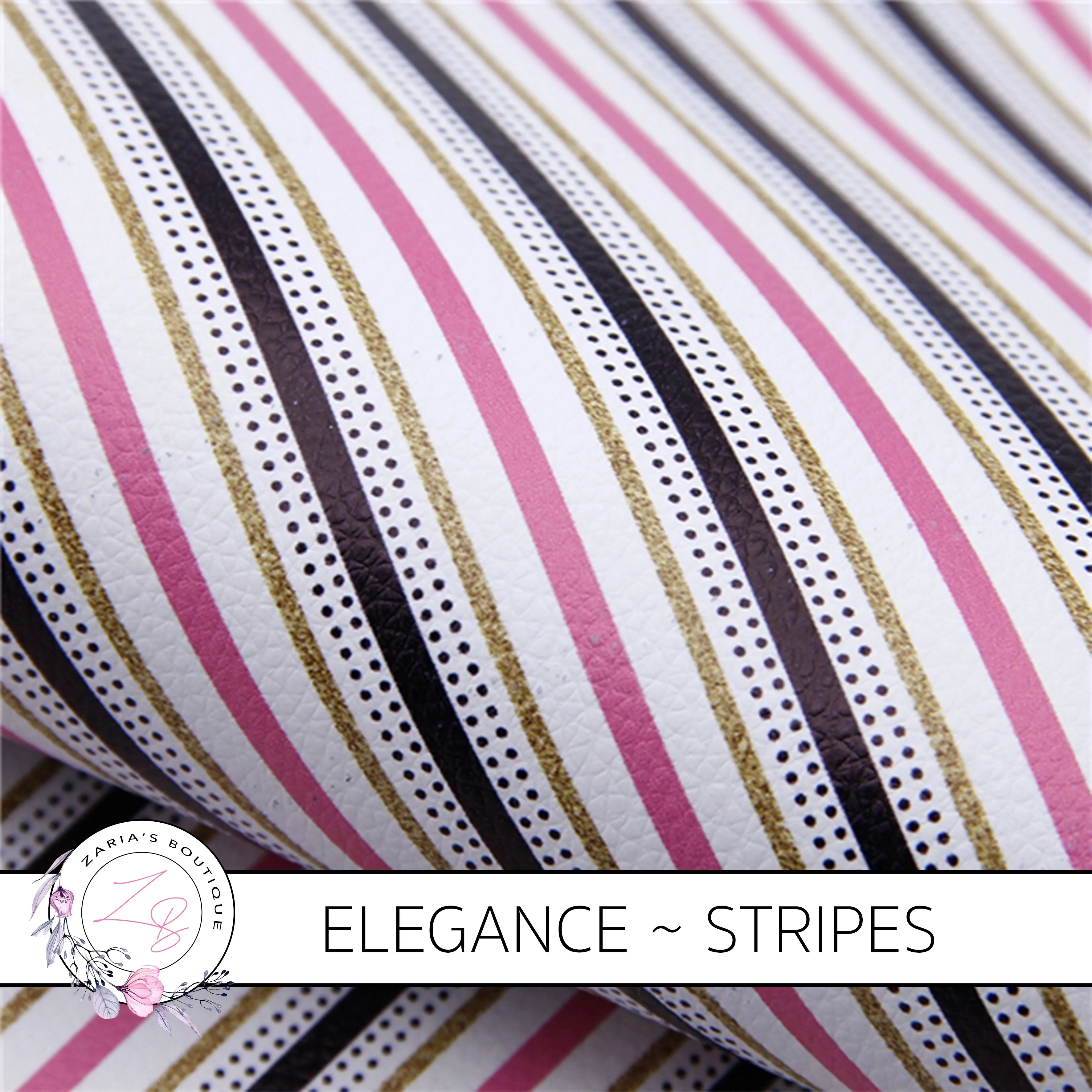 ⋅ Elegance ⋅ Floral Luxe Grain Faux Leather