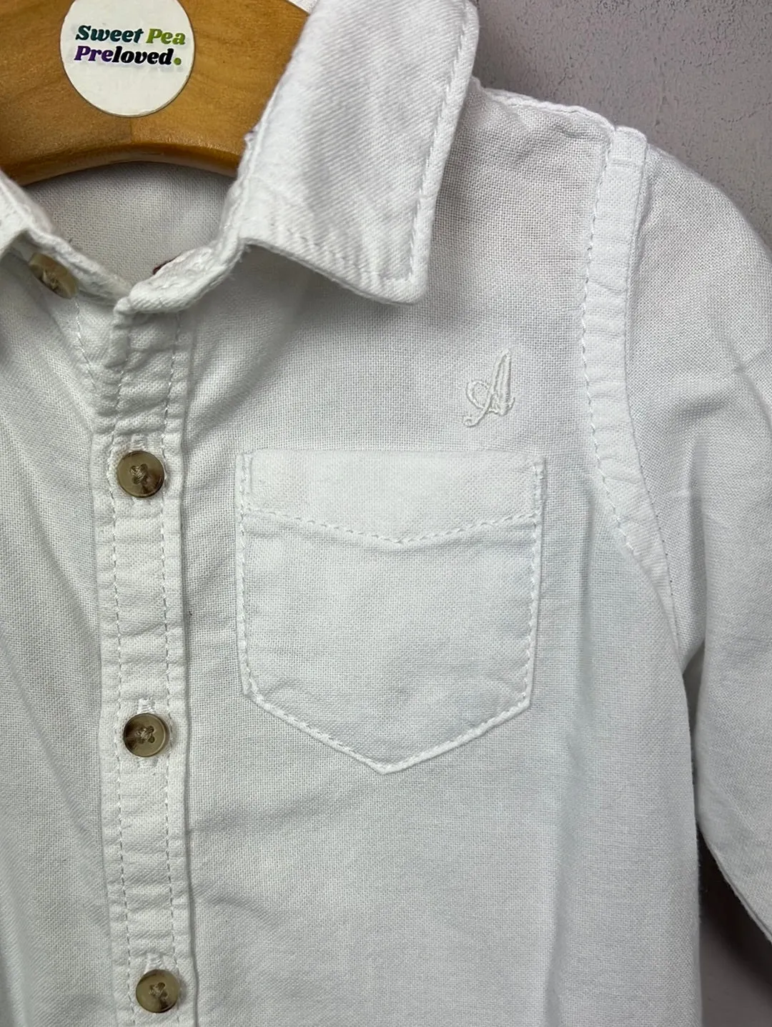 0-3m Autograph white Oxford shirt