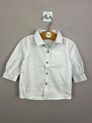 0-3m Autograph white Oxford shirt