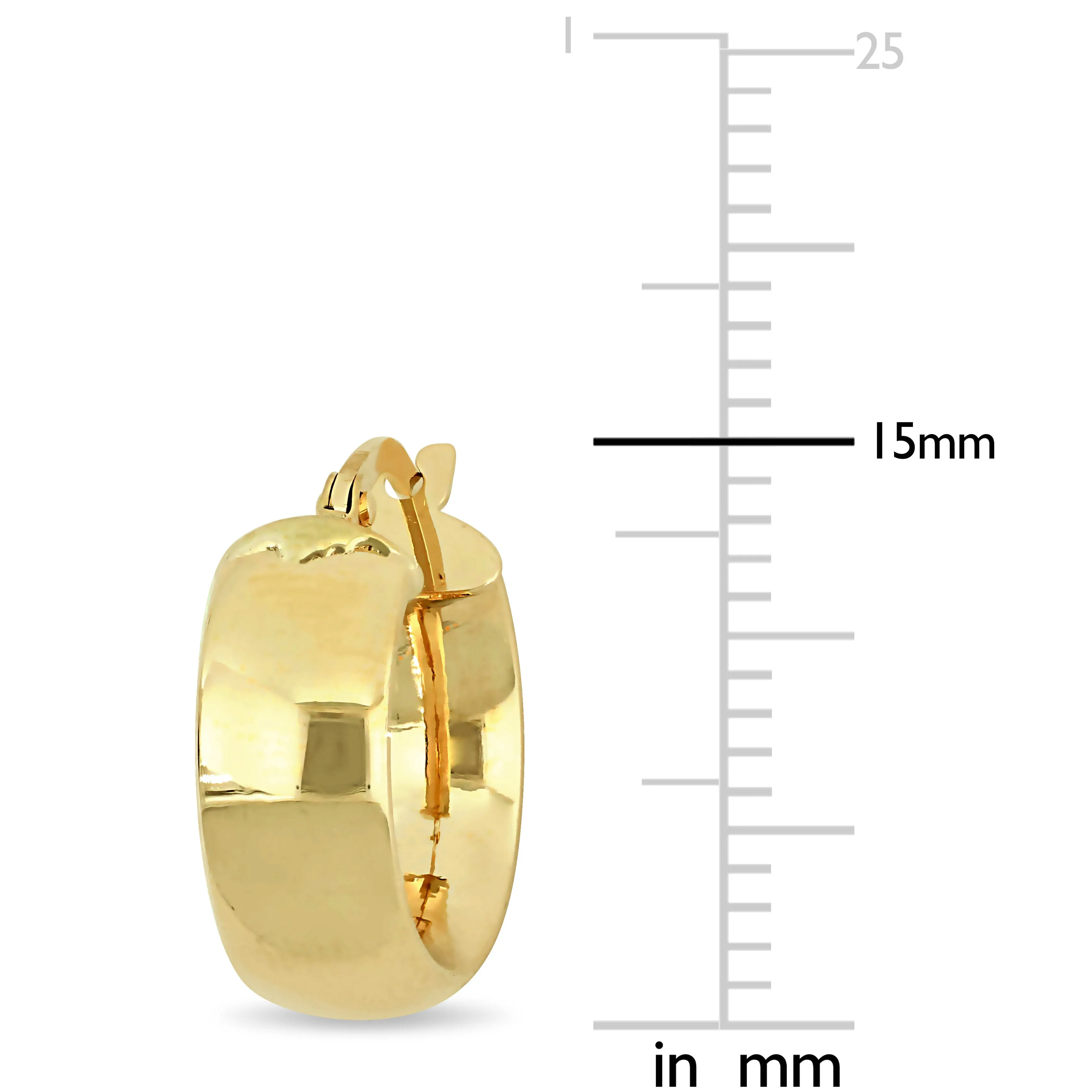 10K Yellow Gold Classic Huggie Hoop