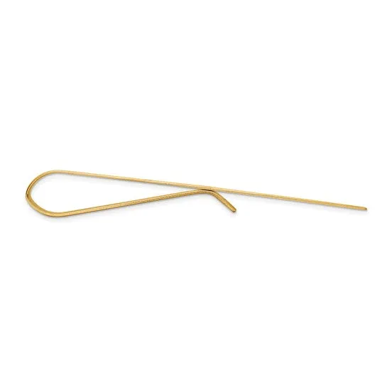 14k Yellow Gold Solid Engravable Tie Bar