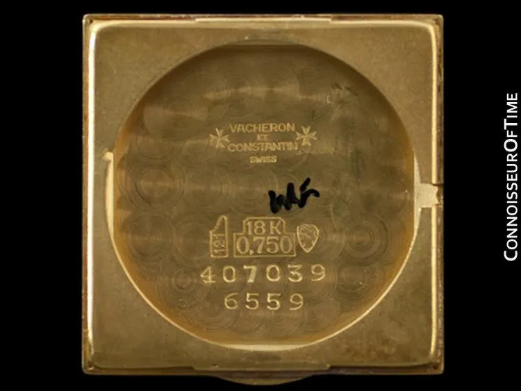 1967 Vacheron & Constantin Vintage Mens Retro Square Cal. K1001 Watch - 18K Gold