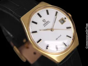 1970's Omega De Ville Vintage Mens Automatic Classic Retro Watch - 18K Gold Plated