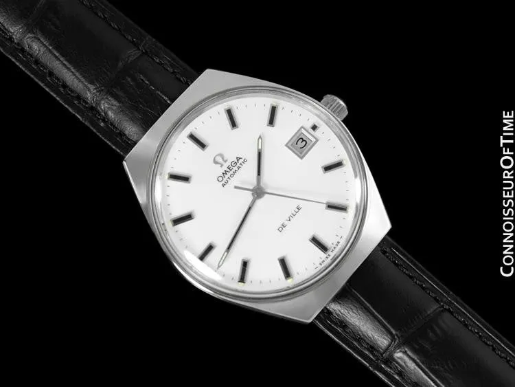 1970's Omega De Ville Vintage Mens Automatic Dress Watch - Stainless Steel