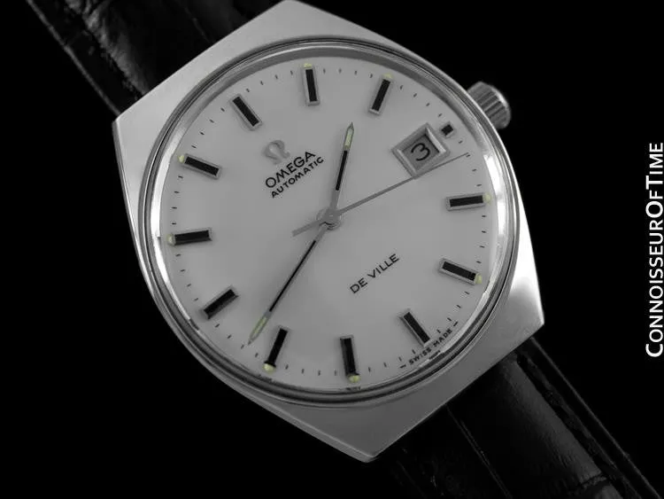 1970's Omega De Ville Vintage Mens Automatic Dress Watch - Stainless Steel