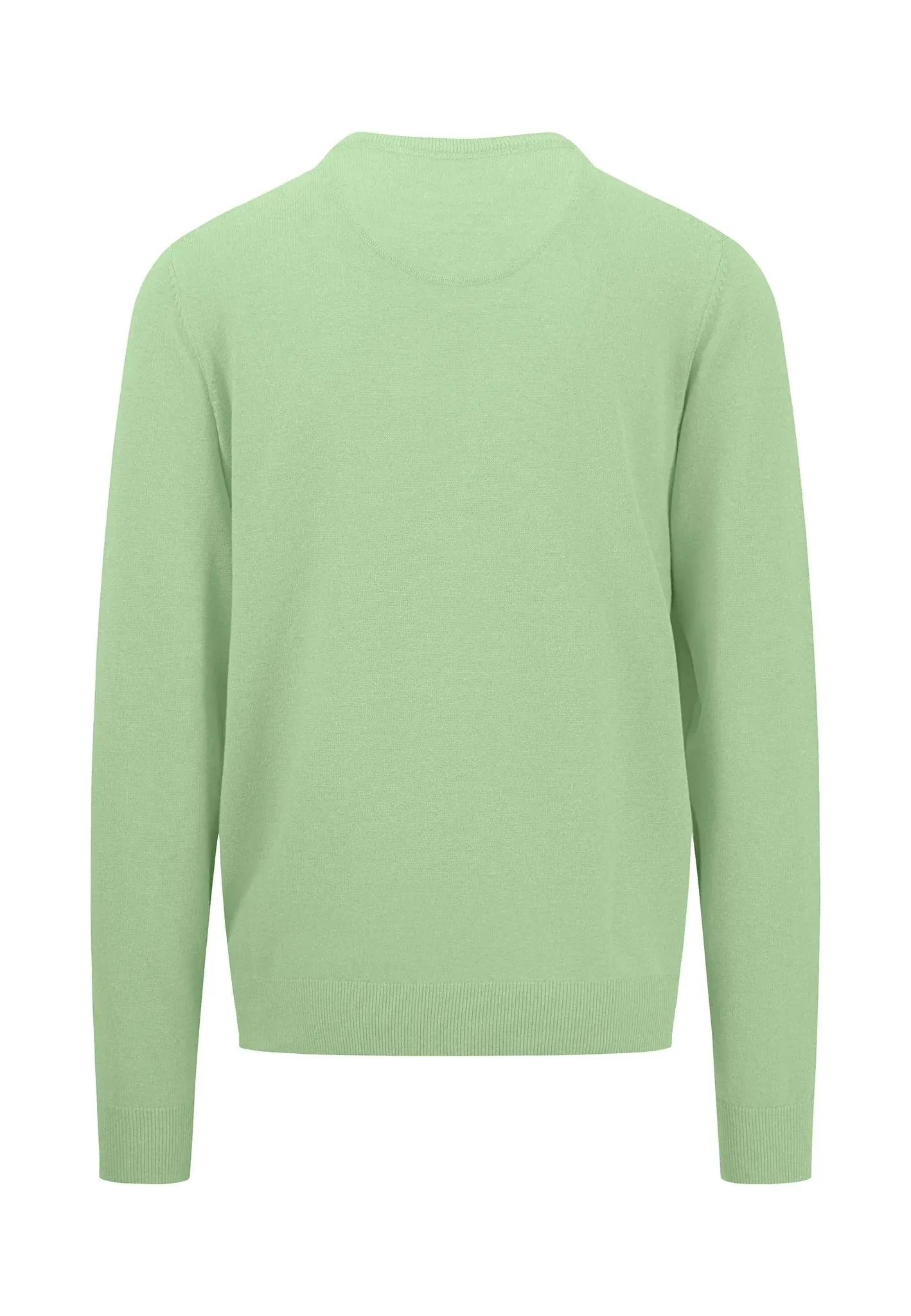 30% OFF FYNCH HATTON Crew Neck Sweater - Men's Fine Knit – Soft Green - Size: MEDIUM