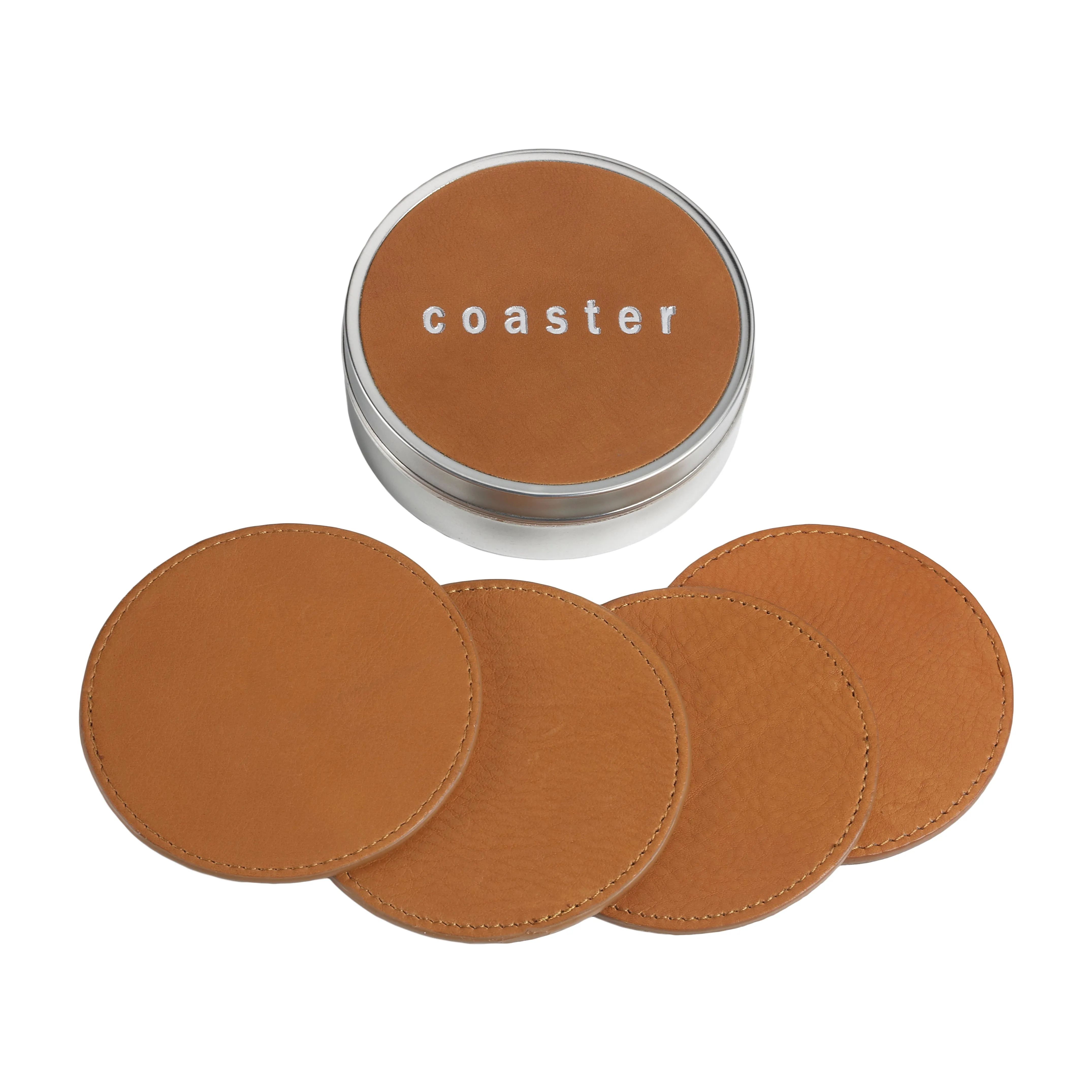 4 Coasters with Tin Box