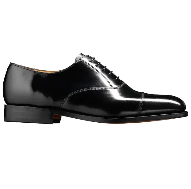 40% OFF BARKER Arnold Shoes - Mens Classic Oxford - Black Hi-Shine - Size: UK 9