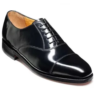 40% OFF BARKER Arnold Shoes - Mens Classic Oxford - Black Hi-Shine - Size: UK 9