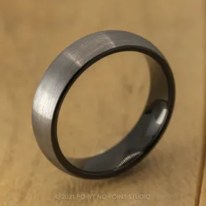 6mm Half Round Tungsten Men's Ring