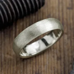 6mm Platinum Comfort Fit, Half Round Men's Wedding Band, Matte