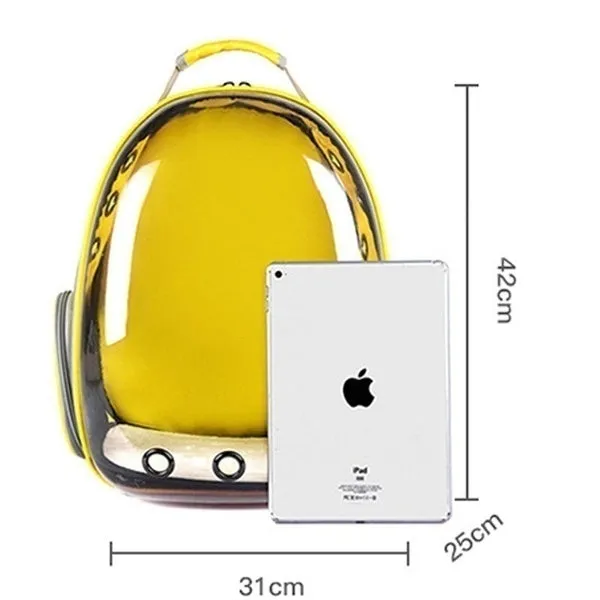 8 Colors High Quality Carrying Clear Pet Carrier Backpack Outdoor Travel Walking Waterproof Breathable Space Capsule Puppy Backpack