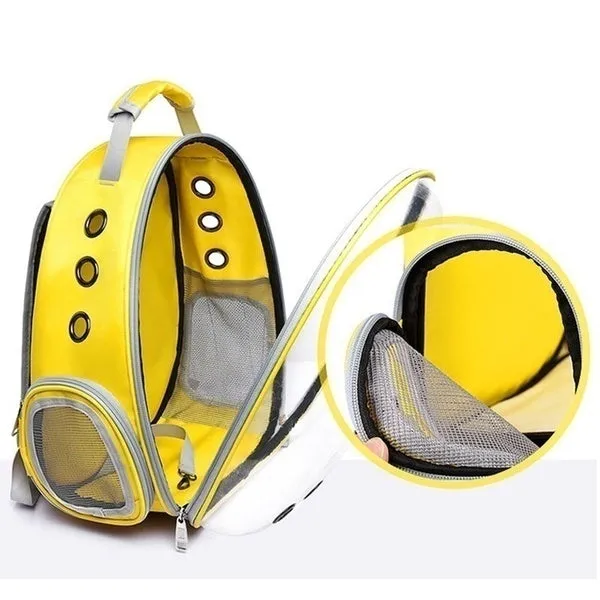 8 Colors High Quality Carrying Clear Pet Carrier Backpack Outdoor Travel Walking Waterproof Breathable Space Capsule Puppy Backpack