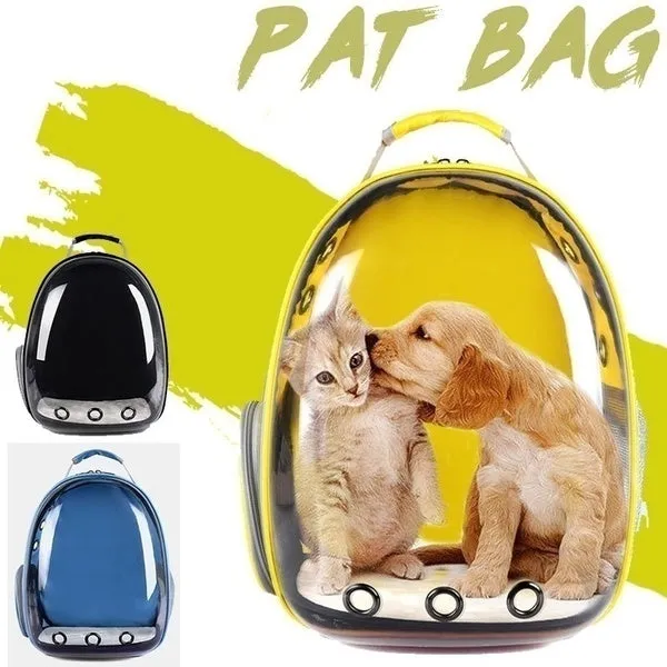 8 Colors High Quality Carrying Clear Pet Carrier Backpack Outdoor Travel Walking Waterproof Breathable Space Capsule Puppy Backpack
