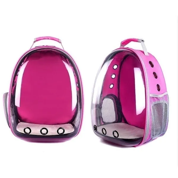 8 Colors High Quality Carrying Clear Pet Carrier Backpack Outdoor Travel Walking Waterproof Breathable Space Capsule Puppy Backpack