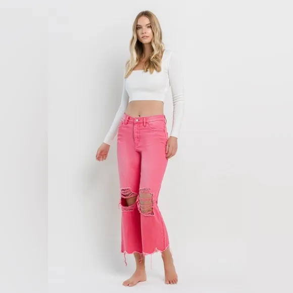 90’s Vintage Crop Flare Jeans