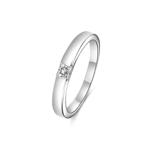 925 Silver Simple Square Moissanite Ring