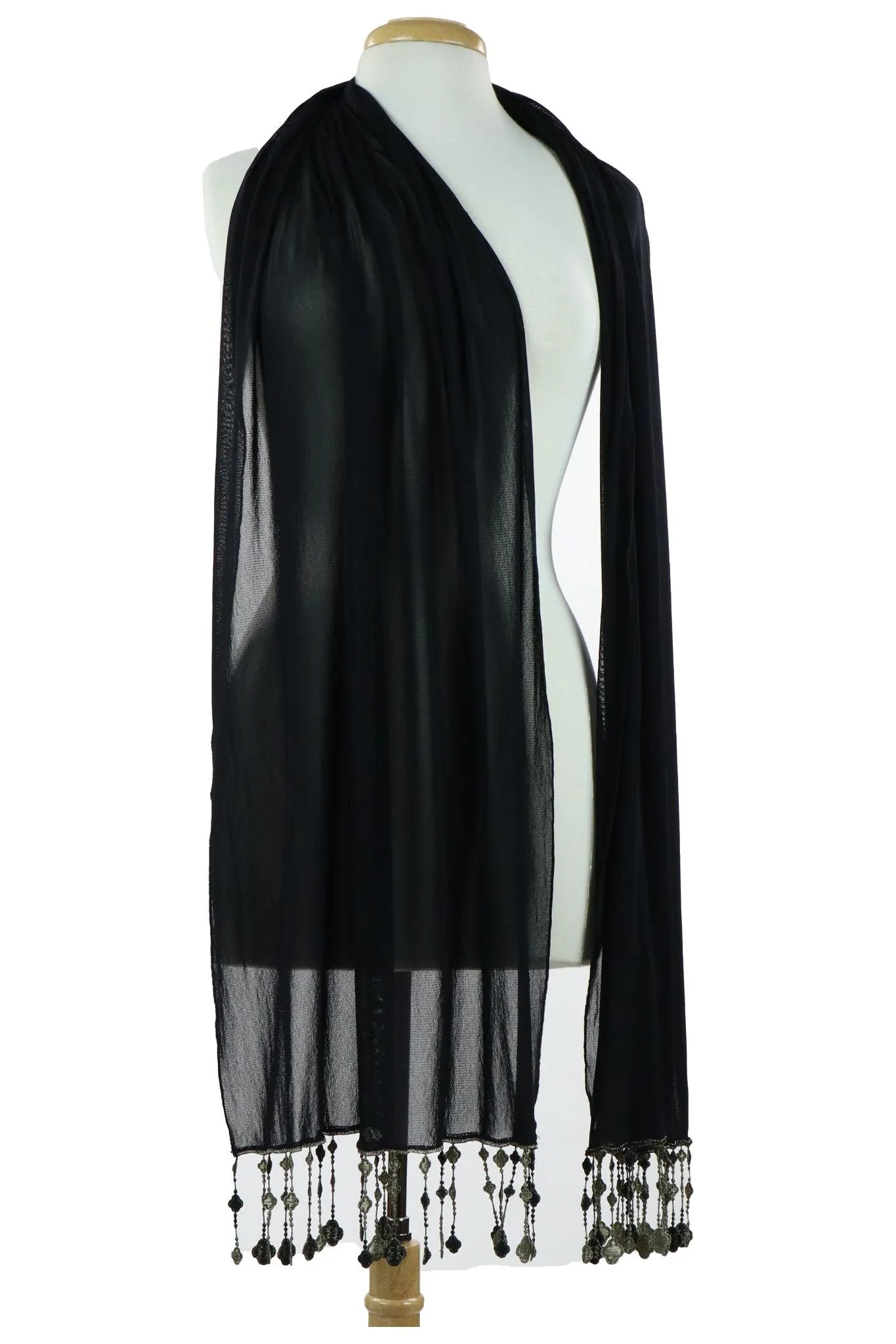AIDA Long And Wide Sheer Shawl Stole Wrap Cover