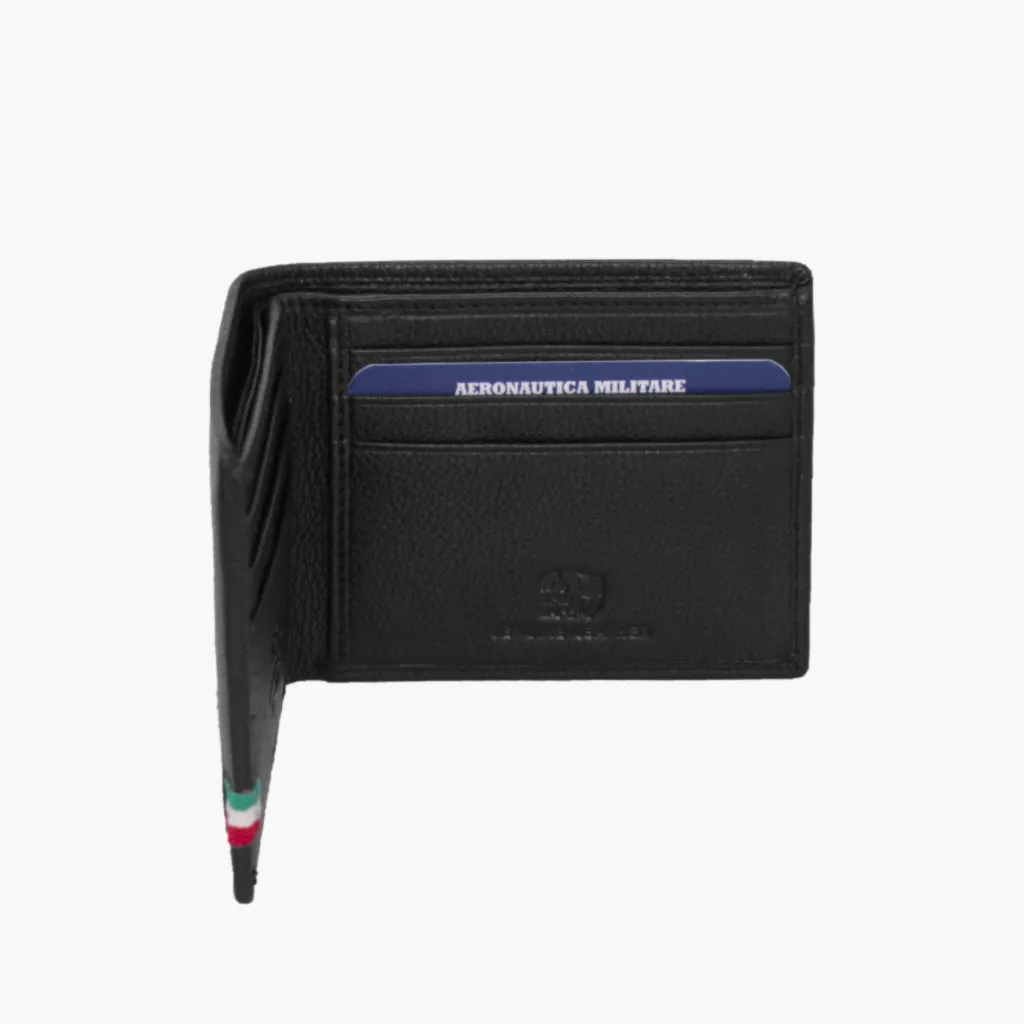 Air Force military wallet for men in real leather Flag Line Am100-Mo