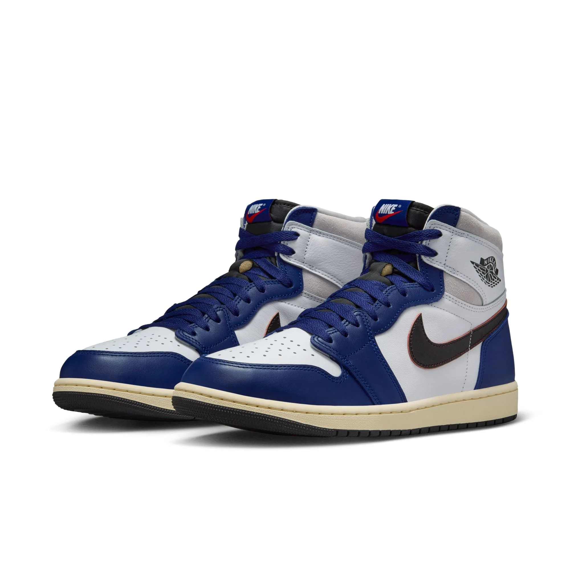 AIR JORDAN 1 RETRO HIGH OG DZ5485-100 "RARE AIR" - WHITE/BLACK/NATURAL GREY/DEEP ROYAL BLUE/MUSLIN