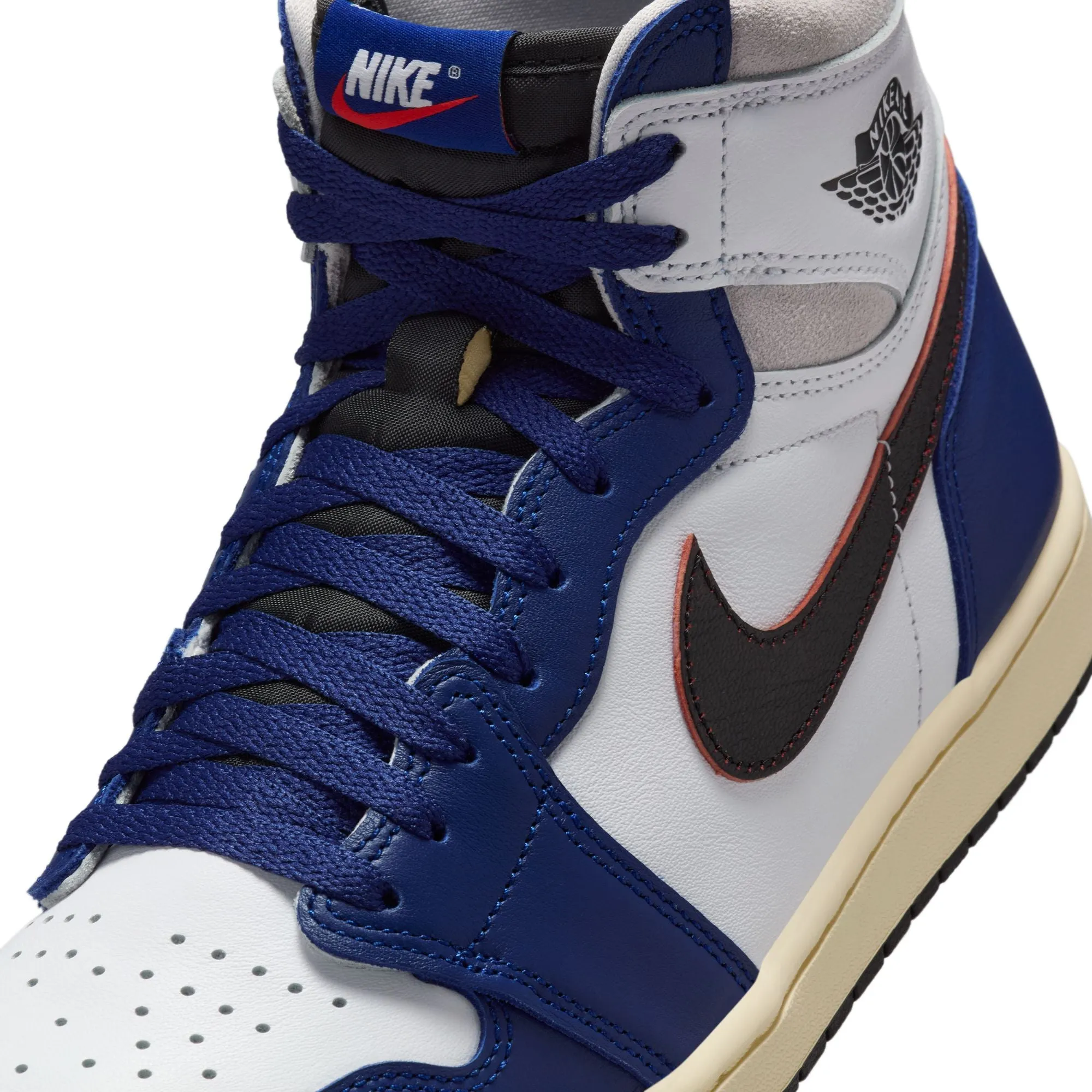 AIR JORDAN 1 RETRO HIGH OG DZ5485-100 "RARE AIR" - WHITE/BLACK/NATURAL GREY/DEEP ROYAL BLUE/MUSLIN