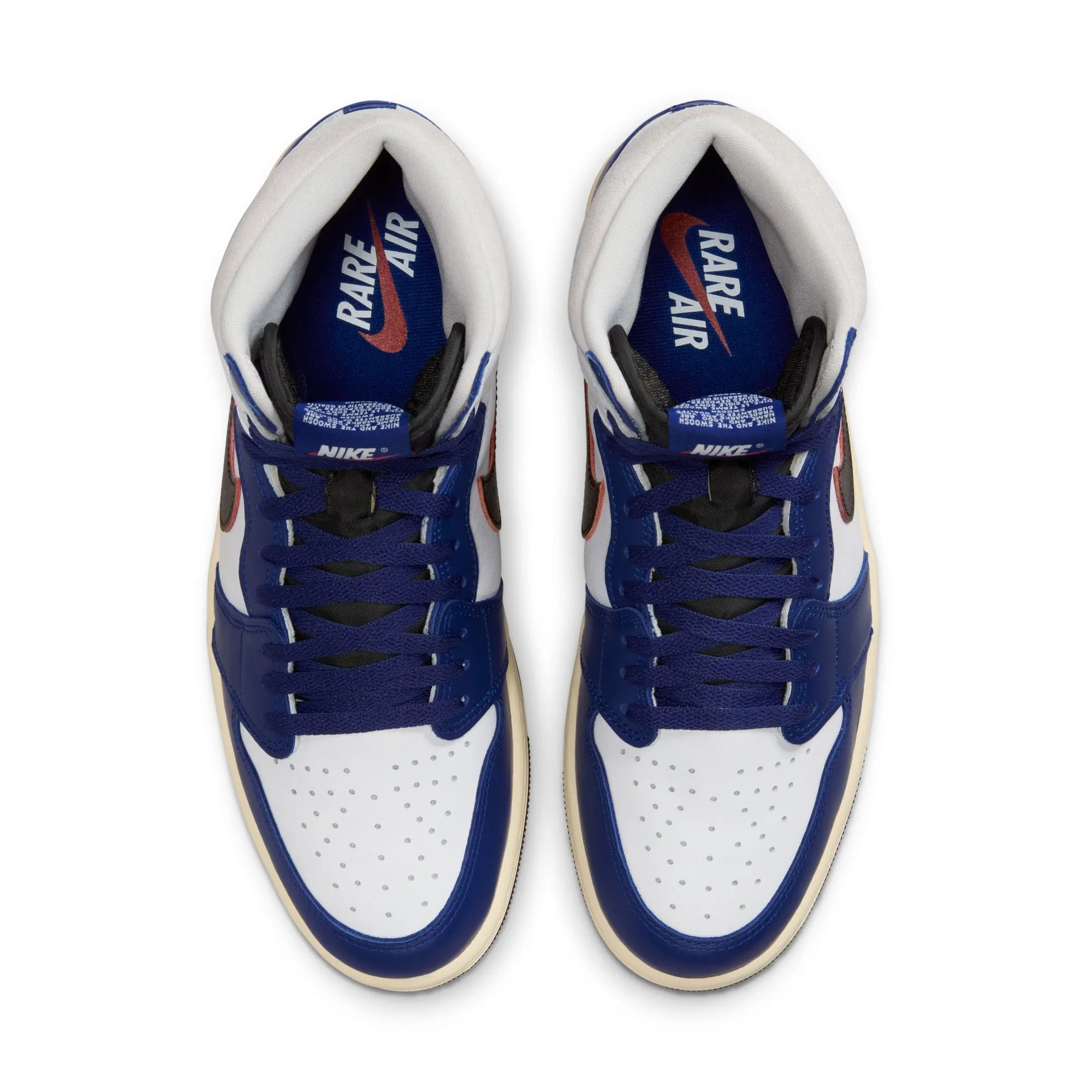 AIR JORDAN 1 RETRO HIGH OG DZ5485-100 "RARE AIR" - WHITE/BLACK/NATURAL GREY/DEEP ROYAL BLUE/MUSLIN