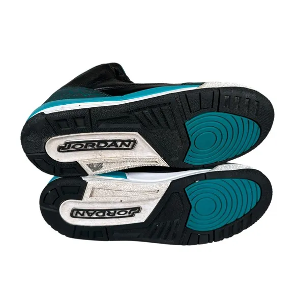 AIR JORDON 3 Retro GS 'Rio Teal' in Black/Metallic Gold-Rio Teal