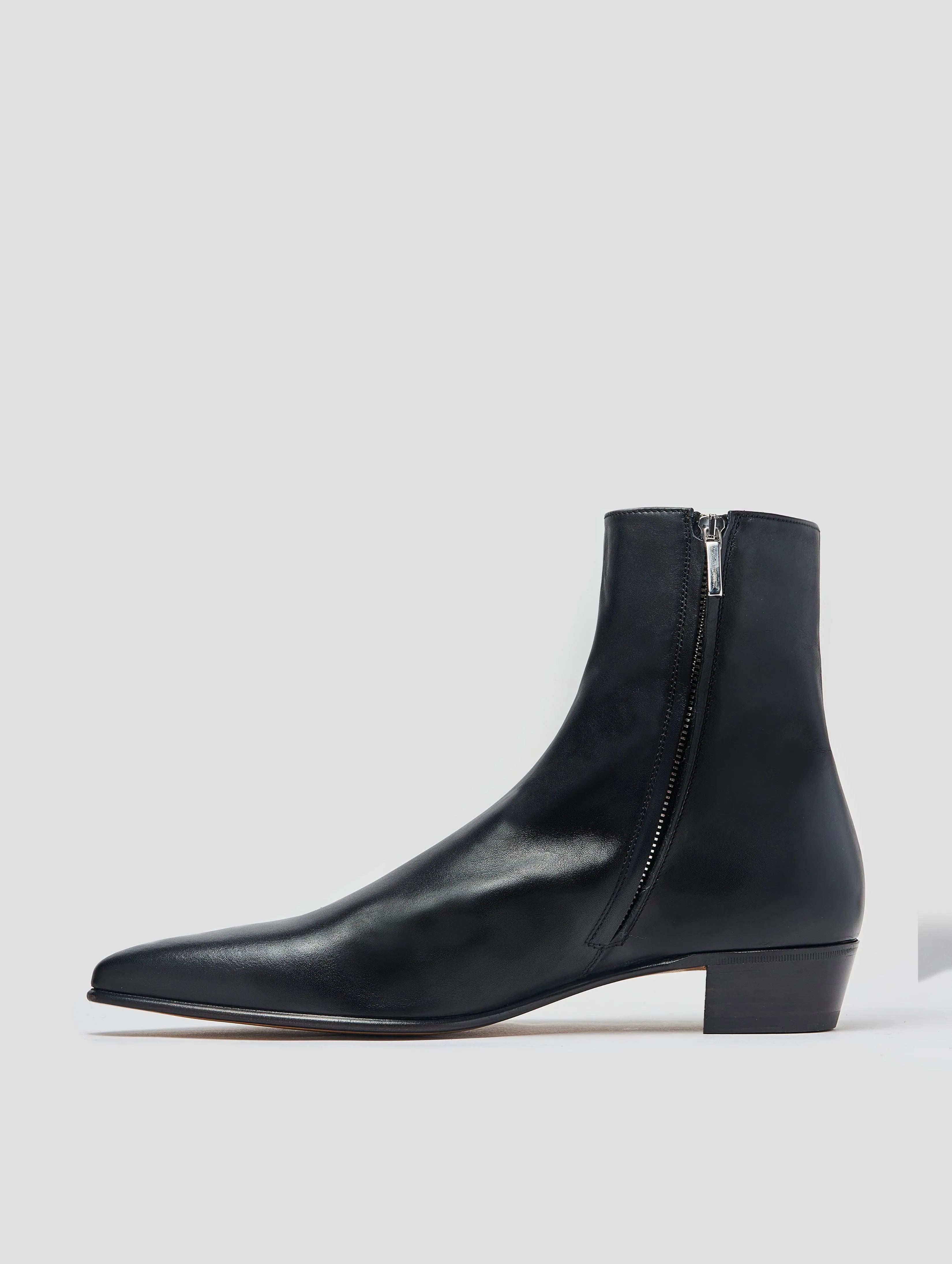 ALEC 30MM ANKLE BOOT IN BLACK CALFSKIN
