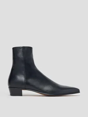ALEC 30MM ANKLE BOOT IN BLACK CALFSKIN