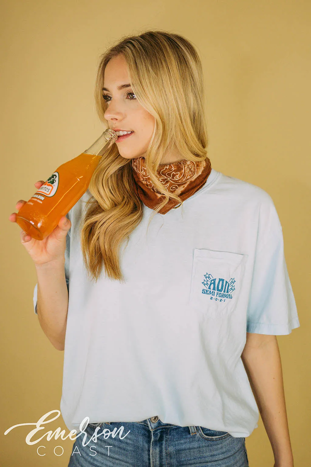 Alpha Omicron Pi Retro Sunset Semi Formal T-shirt