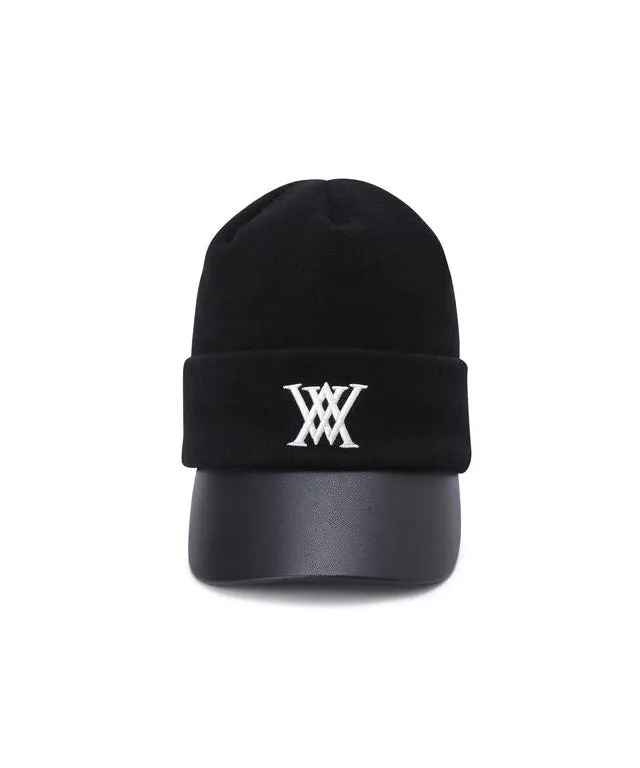 ANEW Golf: Men's Simple Wool Knit Cap - Black