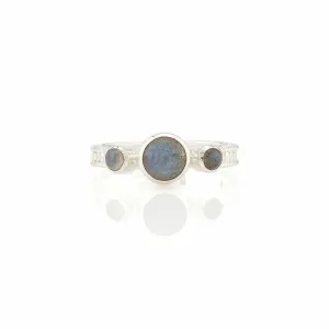 Anna Beck Labradorite Triple Stone Stacking Ring - Silver