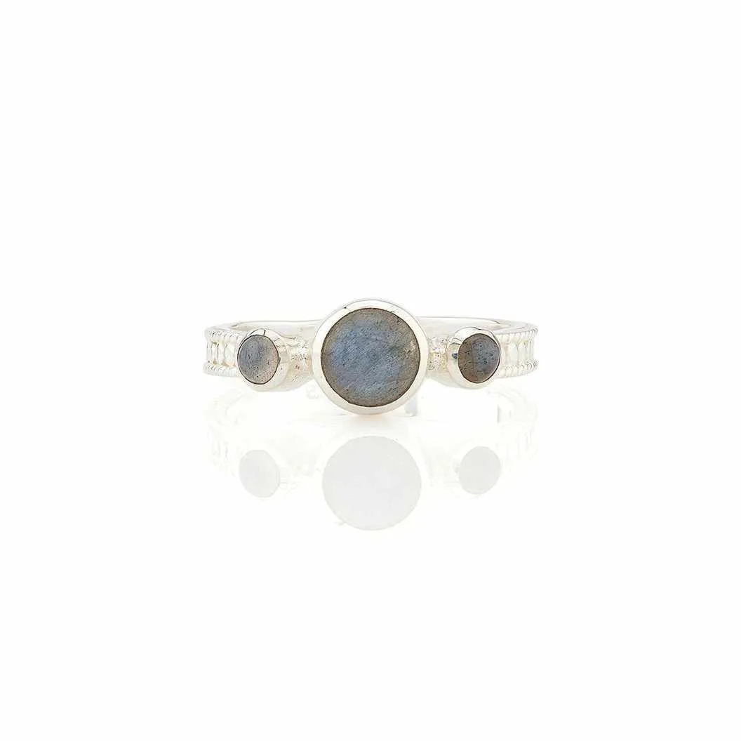 Anna Beck Labradorite Triple Stone Stacking Ring - Silver