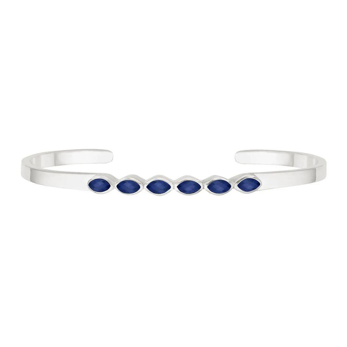Anna Beck Lapis Multi Stone Cuff - Silver