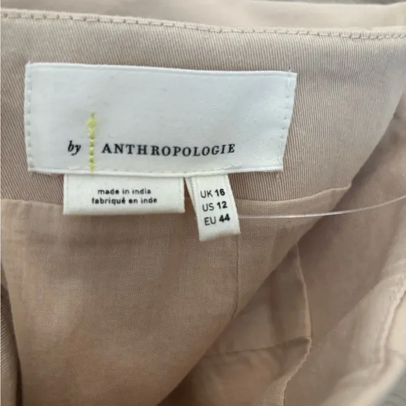 Anthropology size 12 Elegant Cream Skirt with Orange Embroidery. New