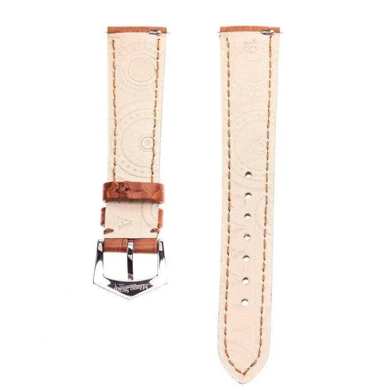 Apple Watch Leather Band ™ Cognac Matt Alligator Watch Band