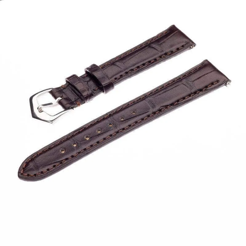 Apple Watch Leather Band ™  Dark Brown Matt Alligator Watch Strap