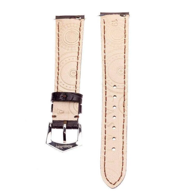 Apple Watch Leather Band ™  Dark Brown Matt Alligator Watch Strap