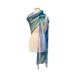AQUARELLE Long and Wide Sheer Shawl Stole Wrap Cover