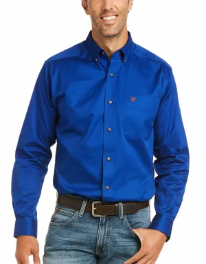 Ariat Men's Casual Solid Button Down Shirt - Ultramarine