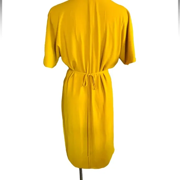 Aritzia Babaton Wallace Wrap Dress in Cairo Gold Size S