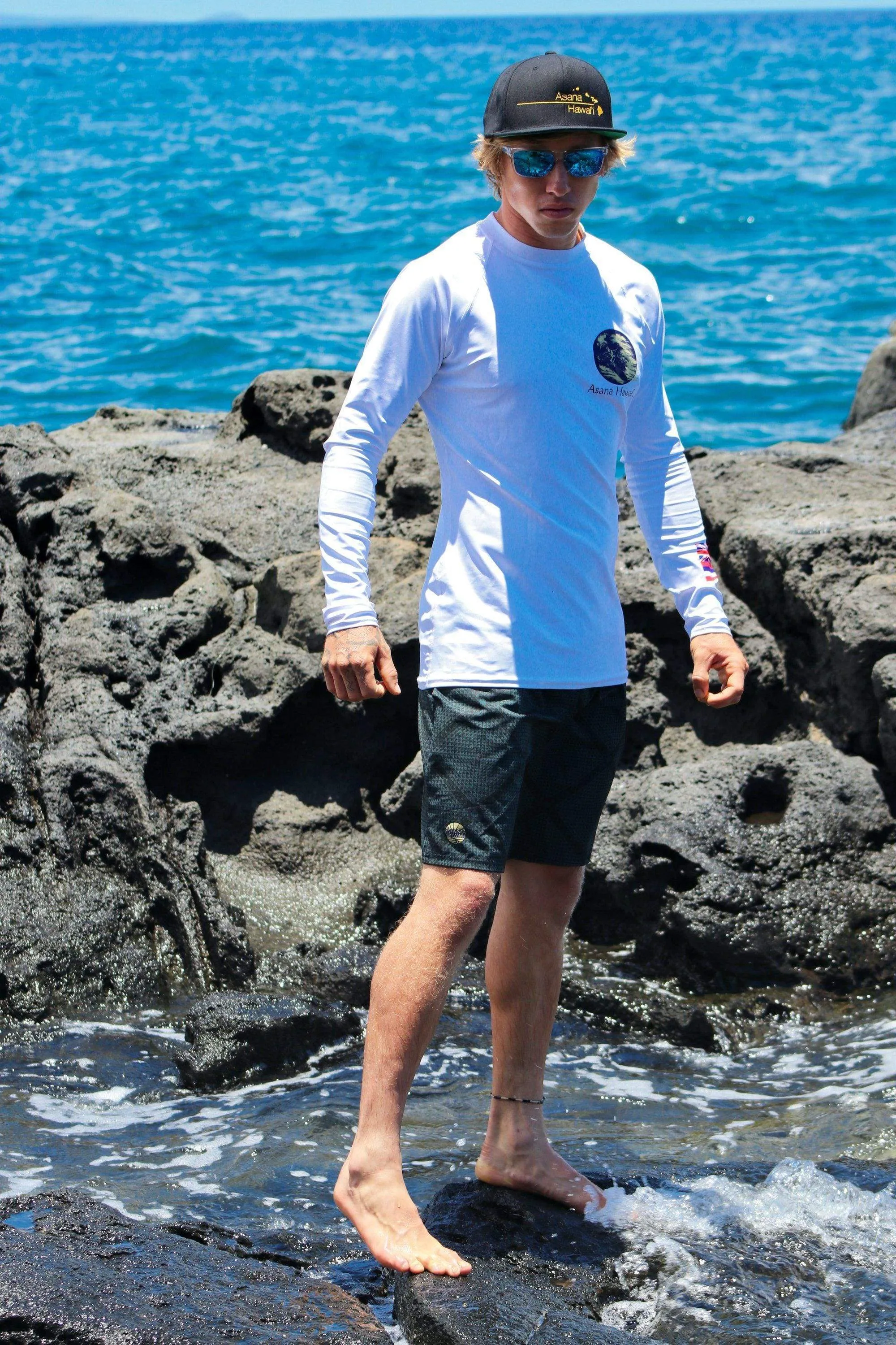 Asana Hawaii Geo Surfer Men's Rash Guard