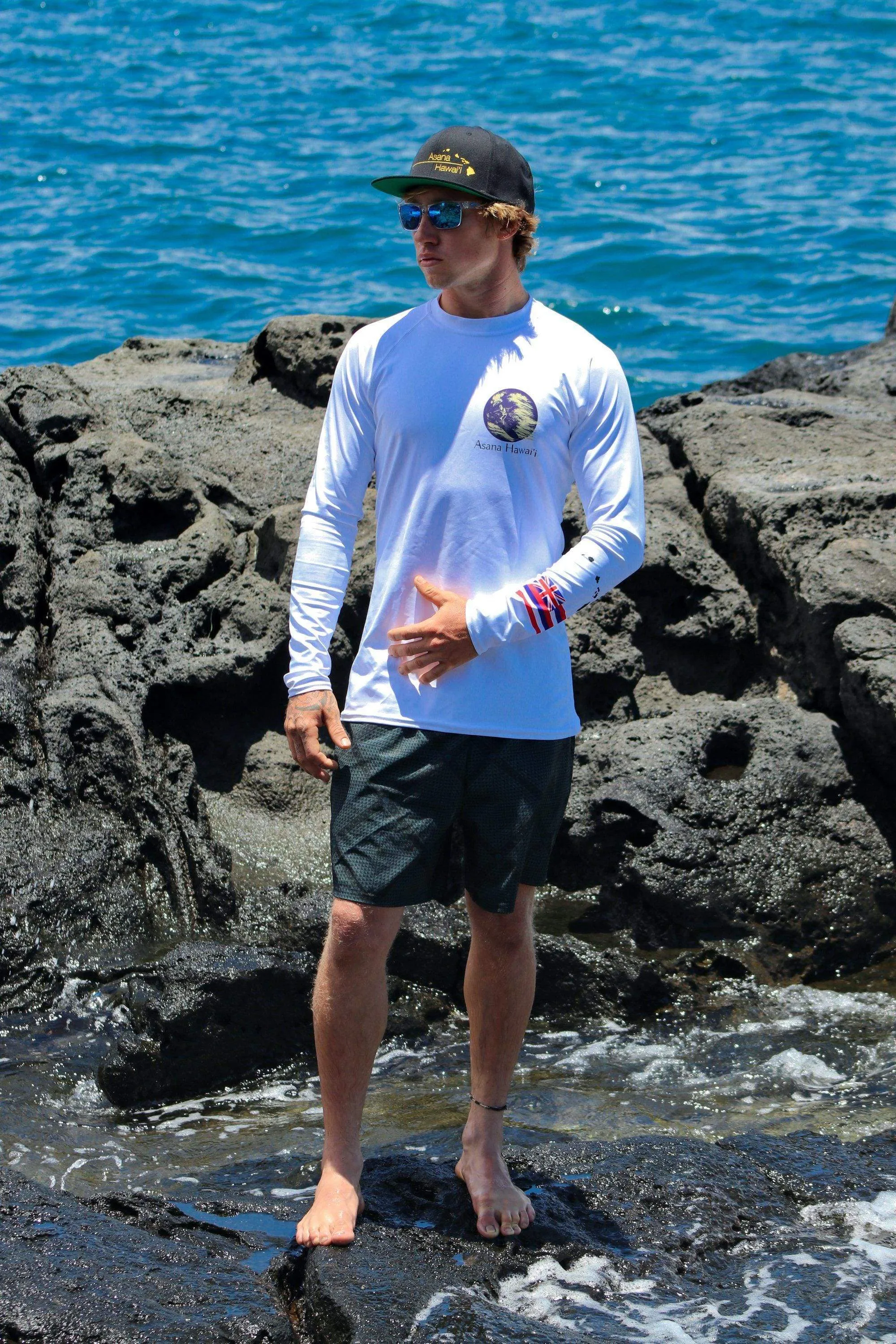 Asana Hawaii Geo Surfer Men's Rash Guard
