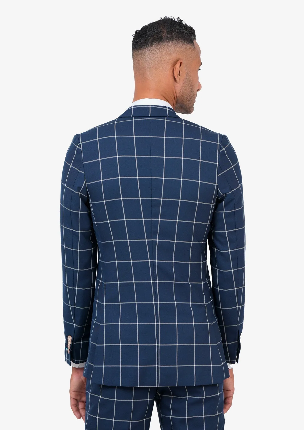 Astor Oxford Blue Windowpane Suit