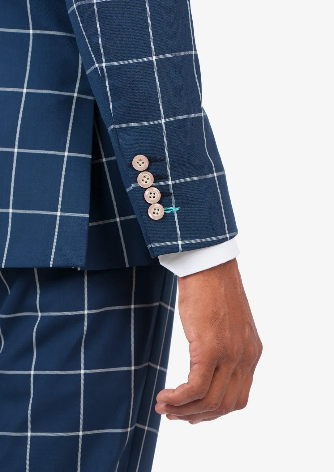 Astor Oxford Blue Windowpane Suit