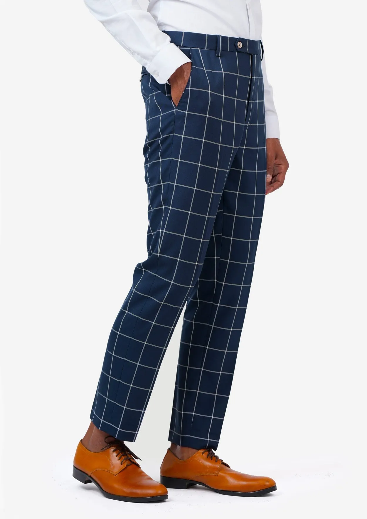 Astor Oxford Blue Windowpane Suit