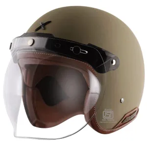 Axor Retro Jet Leather Matte Helmet