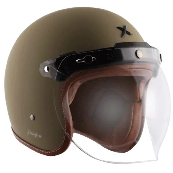 Axor Retro Jet Leather Matte Helmet