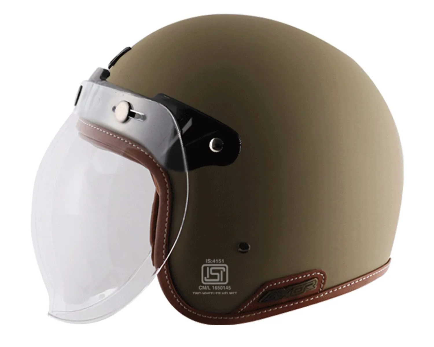 Axor Retro Jet Leather Matte Helmet