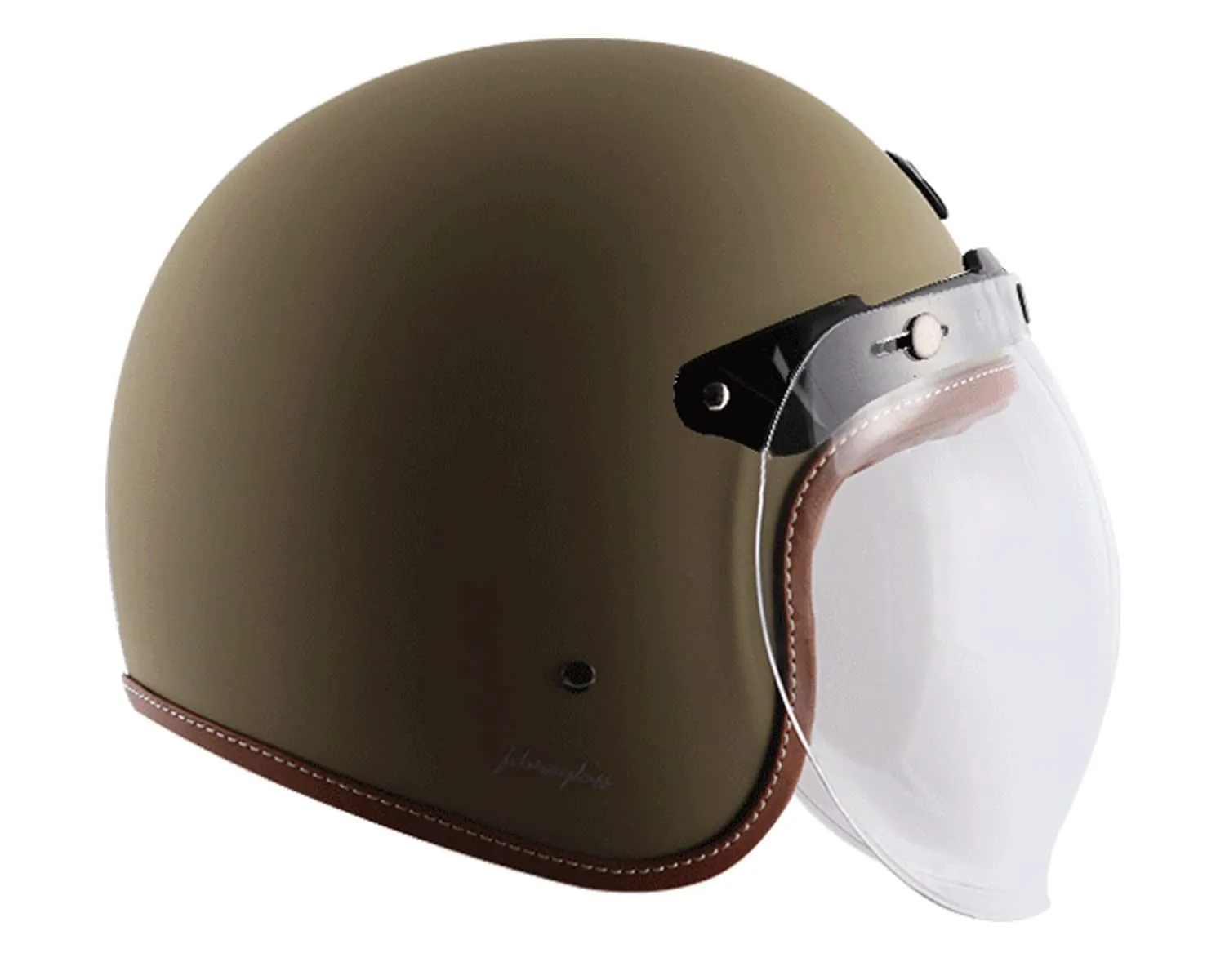 Axor Retro Jet Leather Matte Helmet